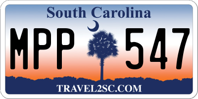 SC license plate MPP547