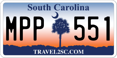 SC license plate MPP551