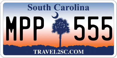 SC license plate MPP555