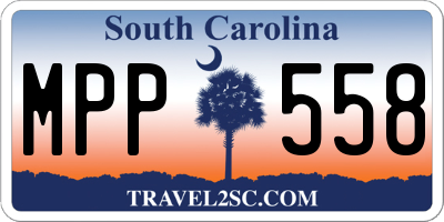 SC license plate MPP558