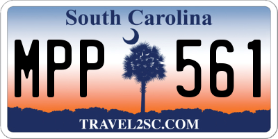 SC license plate MPP561