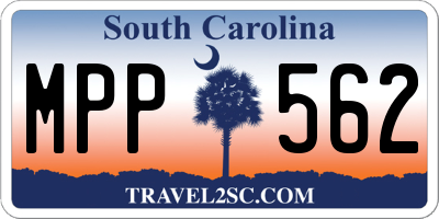SC license plate MPP562