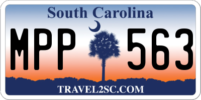 SC license plate MPP563