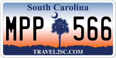 SC license plate MPP566