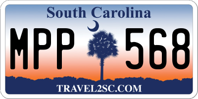 SC license plate MPP568