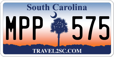 SC license plate MPP575