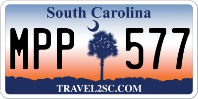 SC license plate MPP577