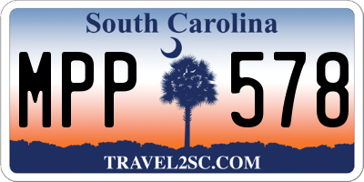 SC license plate MPP578