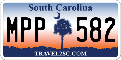 SC license plate MPP582