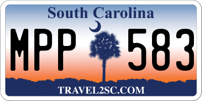 SC license plate MPP583