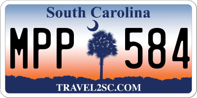 SC license plate MPP584