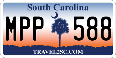 SC license plate MPP588