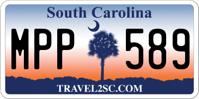 SC license plate MPP589