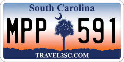 SC license plate MPP591