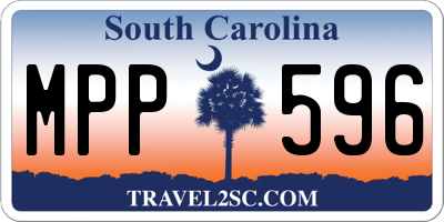 SC license plate MPP596