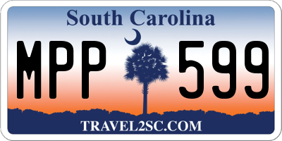 SC license plate MPP599
