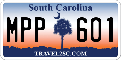 SC license plate MPP601