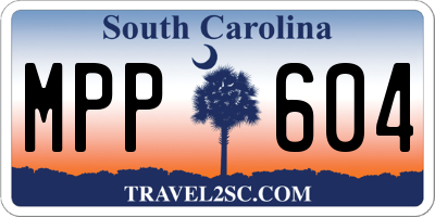 SC license plate MPP604