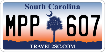 SC license plate MPP607