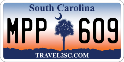 SC license plate MPP609