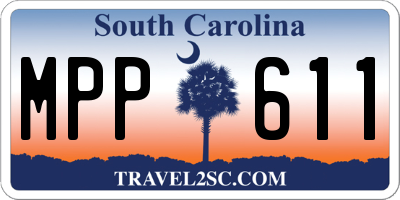 SC license plate MPP611