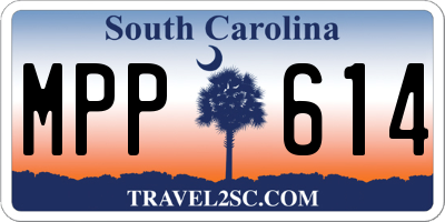 SC license plate MPP614