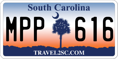 SC license plate MPP616