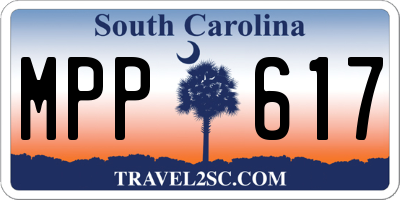 SC license plate MPP617