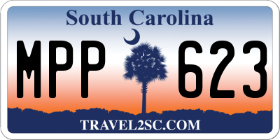 SC license plate MPP623