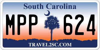 SC license plate MPP624