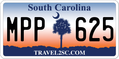 SC license plate MPP625