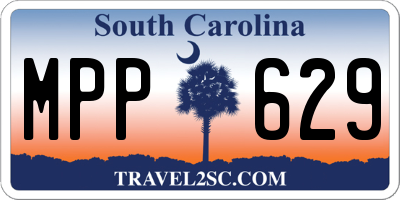 SC license plate MPP629