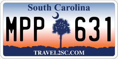 SC license plate MPP631