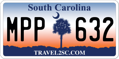 SC license plate MPP632
