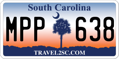 SC license plate MPP638