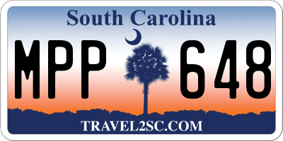 SC license plate MPP648