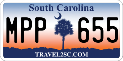 SC license plate MPP655