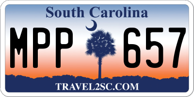 SC license plate MPP657