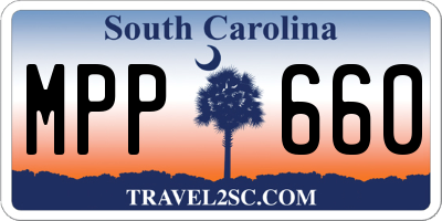 SC license plate MPP660