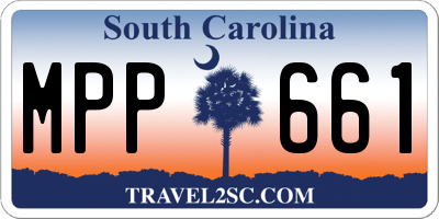 SC license plate MPP661