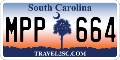 SC license plate MPP664