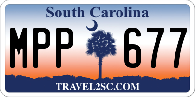 SC license plate MPP677