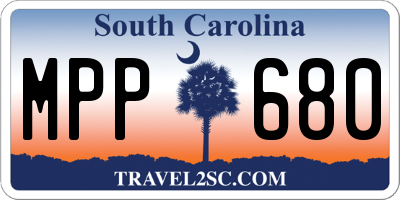 SC license plate MPP680