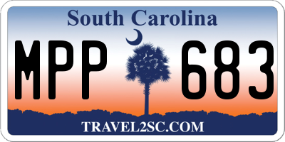 SC license plate MPP683
