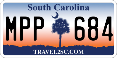 SC license plate MPP684