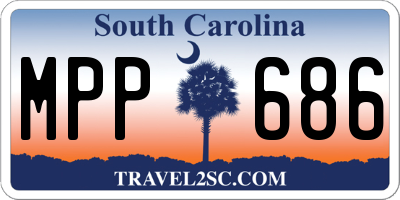 SC license plate MPP686