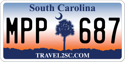 SC license plate MPP687