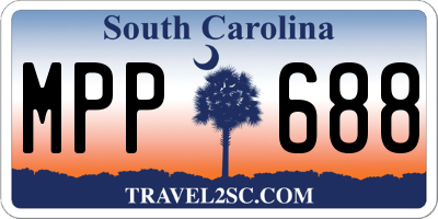 SC license plate MPP688