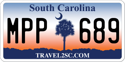 SC license plate MPP689