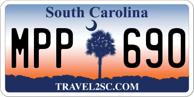 SC license plate MPP690